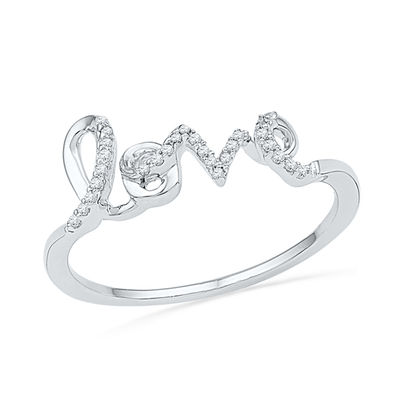 silver love ring