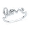 Thumbnail Image 1 of 1/6 CT. T.W. Diamond Cursive &quot;love&quot; Ring in 10K White Gold
