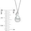 Thumbnail Image 2 of 1/8 CT. T.W. Diamond Infinity Flame Pendant in 10K White Gold