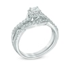 Thumbnail Image 2 of 3/4 CT. T.W. Princess-Cut Diamond Frame Twist Shank Bridal Set in 10K White Gold