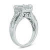 Thumbnail Image 2 of 3/4 CT. T.W. Princess-Cut Composite Diamond Frame Engagement Ring in 10K White Gold