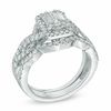 Thumbnail Image 2 of 1-1/2 CT. T.W. Multi-Baguette Diamond Frame Three Piece Bridal Set in 14K White Gold