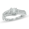 Thumbnail Image 0 of 3/4 CT. T.W. Diamond Slant Engagement Ring in 14K White Gold