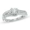 Thumbnail Image 1 of 3/4 CT. T.W. Diamond Slant Engagement Ring in 14K White Gold