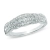 Thumbnail Image 1 of 1/4 CT. T.W. Diamond Vintage-Style Anniversary Band in 10K White Gold