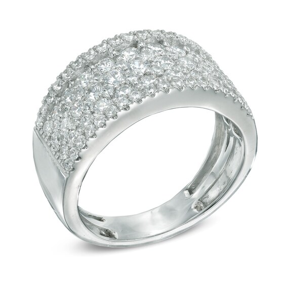 1-1/2 CT. T.w. Diamond Multi-Row Anniversary Band in 10K White Gold