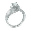 Thumbnail Image 2 of 1 CT. T.W. Princess-Cut Diamond Swirl Engagement Ring in 14K White Gold