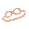 Thumbnail Image 1 of Diamond Accent Solitaire Sideways Infinity Ring in 10K Rose Gold