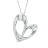 Thumbnail Image 1 of Abstract Heart Pendant in Sterling Silver