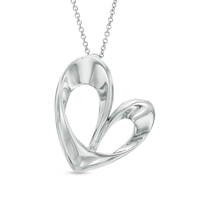 Main Image 1 of Abstract Heart Pendant in Sterling Silver