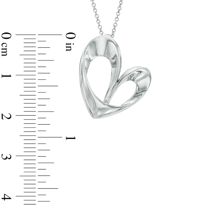 Main Image 2 of Abstract Heart Pendant in Sterling Silver