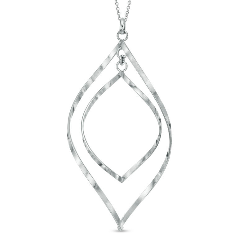 Main Image 1 of Double Flame Pendant in Sterling Silver