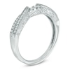 Thumbnail Image 2 of 1/8 CT. T.W. Diamond Vintage-Style Contour Anniversary Band in 10K White Gold