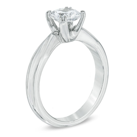 Celebration Fire® 1 CT. Princess-Cut Diamond Solitaire Engagement Ring in 14K White Gold (H-I/Si1-Si2)