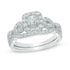 Thumbnail Image 1 of 1 CT. T.W. Princess-Cut Diamond Frame Twist Bridal Set in 14K White Gold
