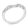 Thumbnail Image 2 of 1/8 CT. T.W. Diamond Ribbon Wrapped Contour Wedding Band in 14K White Gold