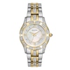 Thumbnail Image 0 of Ladies' Bulova Crystal Accent Two-Tone Watch with Mother-of-Pearl (Model: 98L135)