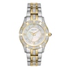 Thumbnail Image 1 of Ladies' Bulova Crystal Accent Two-Tone Watch with Mother-of-Pearl (Model: 98L135)