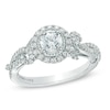 Thumbnail Image 0 of Vera Wang Love Collection 7/8 CT. T.W. Diamond Vintage-Style Engagement Ring in 14K White Gold