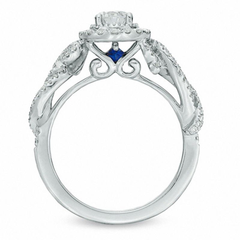 Vera Wang Love Collection 7/8 CT. T.W. Diamond Vintage-Style Engagement Ring in 14K White Gold