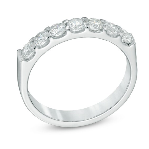 3/4 CT. T.w. Certified Diamond Seven Stone Anniversary Band in 14K White Gold (I/Si2)