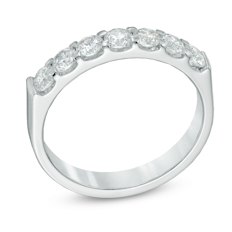 Main Image 2 of 3/4 CT. T.W. Certified Diamond Seven Stone Anniversary Band in 14K White Gold (I/SI2)