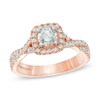 Thumbnail Image 0 of Vera Wang Love Collection 1 CT. T.W. Diamond Square Frame Engagement Ring in 14K Rose Gold