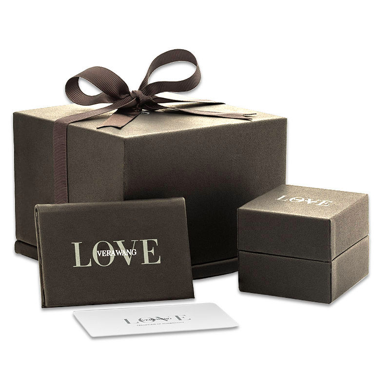 Main Image 4 of Vera Wang Love Collection 1 CT. T.W. Diamond Square Frame Engagement Ring in 14K Rose Gold