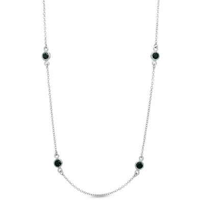 1 carat diamond station necklace