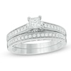 Thumbnail Image 0 of 5/8 CT. T.W. Princess-Cut Diamond Bridal Set in 14K White Gold
