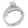 Thumbnail Image 1 of 5/8 CT. T.W. Princess-Cut Diamond Bridal Set in 14K White Gold