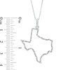Thumbnail Image 2 of Diamond Accent State of Texas Outline Pendant in Sterling Silver