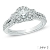 Thumbnail Image 1 of Vera Wang Love Collection 3/4 CT. T.W. Diamond Collar Engagement Ring in 14K White Gold