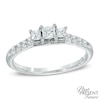 Thumbnail Image 1 of 1/2 CT. T.W. Princess-Cut Diamond Past Present Future® Ring in 14K White Gold