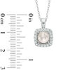 Thumbnail Image 2 of 6.5-7.0mm Freshwater Cultured Pearl and Lab-Created White Sapphire Frame Pendant in Sterling Silver