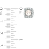 Thumbnail Image 2 of 4.5-5.0mm Freshwater Cultured Pearl and Lab-Created White Sapphire Frame Stud Earrings in Sterling Silver