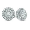 Thumbnail Image 0 of 1/2 CT. T.W. Multi-Diamond Double Frame Stud Earrings in 10K White Gold