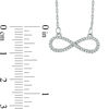 Thumbnail Image 2 of 1/10 CT. T.W. Diamond Sideways Infinity Necklace in Sterling Silver