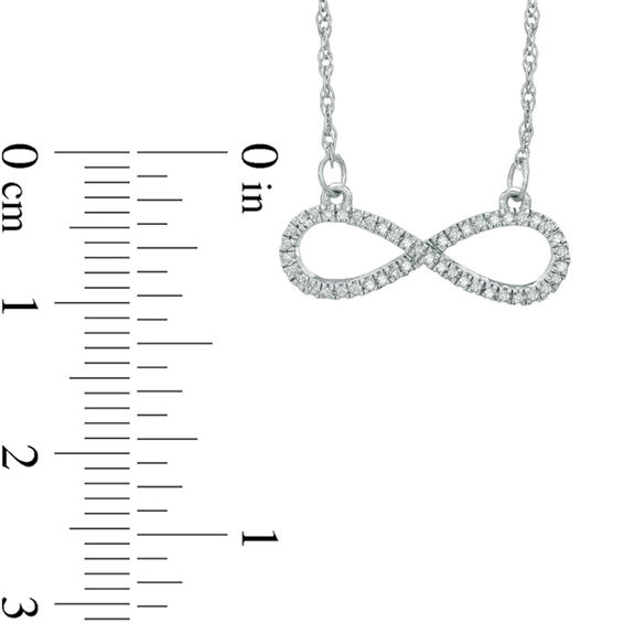 1/10 CT. T.w. Diamond Sideways Infinity Necklace in Sterling Silver