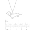 Thumbnail Image 3 of Diamond Accent Dachshund Pendant in Sterling Silver
