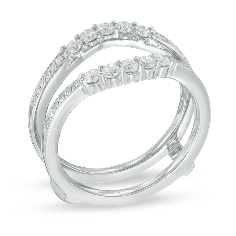Main Image 2 of 1/2 CT. T.W. Certified Diamond Solitaire Enhancer in 14K White Gold (I/SI2)