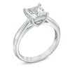 Thumbnail Image 2 of 6.5.0mm Princess-Cut White Sapphire Ring in Sterling Silver