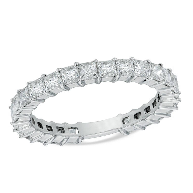 2 CT. T.W. Princess-Cut Diamond Eternity Band in 14K White Gold