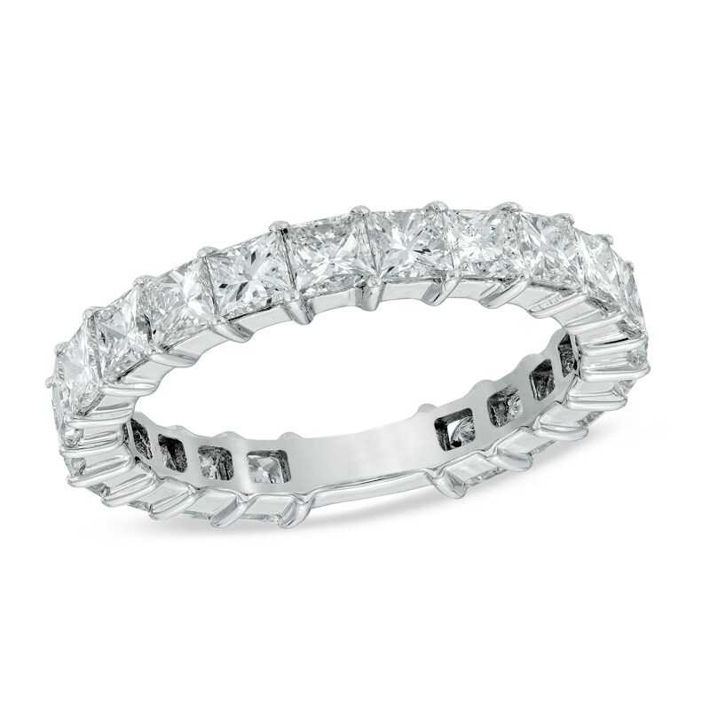Main Image 1 of 3 CT. T.W. Princess-Cut Diamond Eternity Band in 14K White Gold