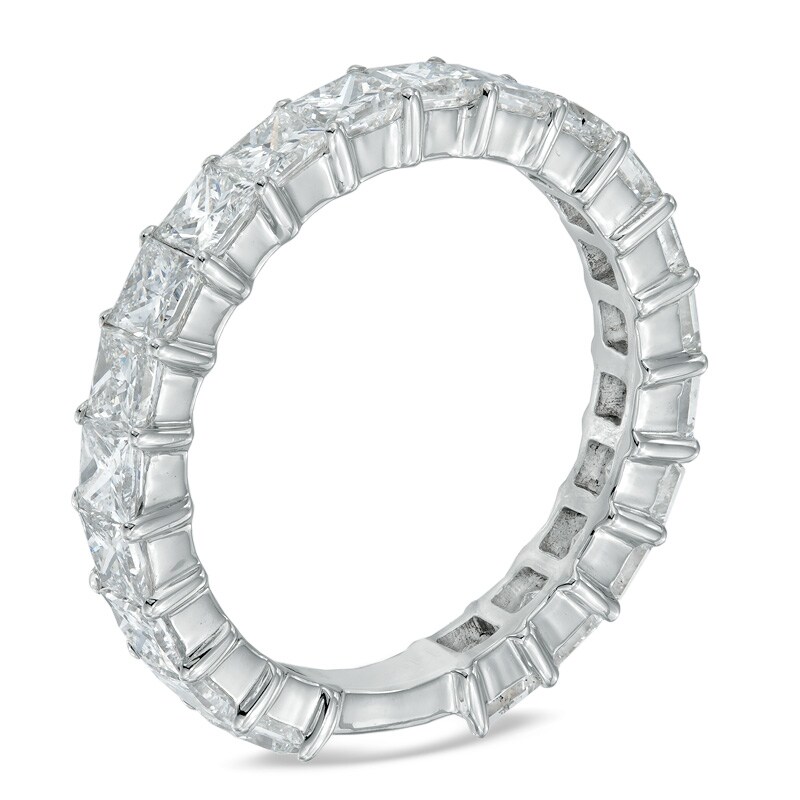 Main Image 2 of 3 CT. T.W. Princess-Cut Diamond Eternity Band in 14K White Gold