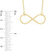 Thumbnail Image 1 of Sideways Infinity Necklace in 10K Gold