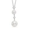 Thumbnail Image 1 of Blue Lagoon® by Mikimoto 5.0-7.0mm Akoya Cultured Pearl and Diamond Accent Stick Drop Pendant in 14K White Gold