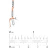 Thumbnail Image 2 of 1/4 CT. T.W. Diamond Three Stone Bar Bracelet in 10K Rose Gold