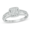 Thumbnail Image 1 of 1/3 CT. T.W. Princess-Cut Composite Diamond Frame Ring in 10K White Gold