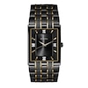 Thumbnail Image 0 of Men's Bulova Diamond Accent Two-Tone Watch with Rectangular Black Dial (Model: 98D004)